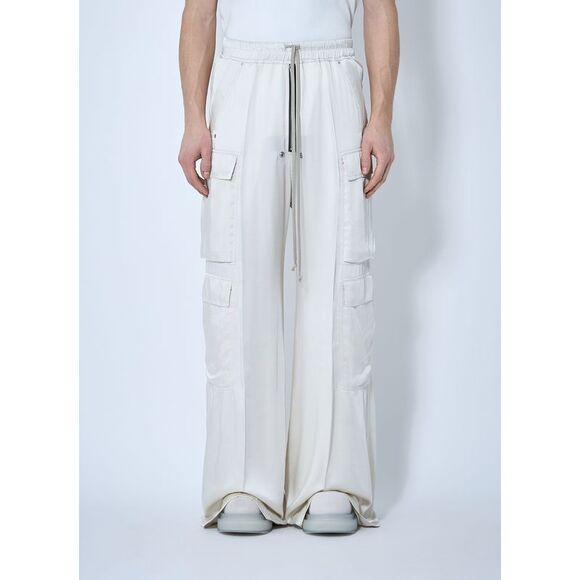 Rick Owens Men Satin Belas Cargo Pants